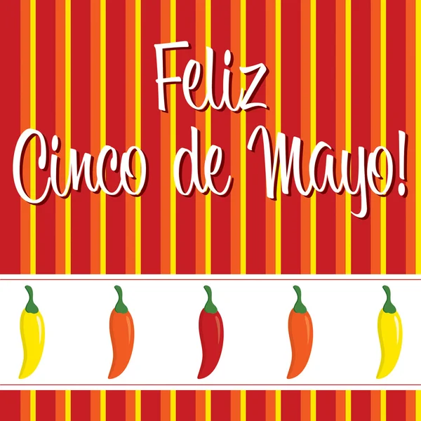 Открытки с перцем чили Cinco de Mayo в векторном формате . — стоковый вектор