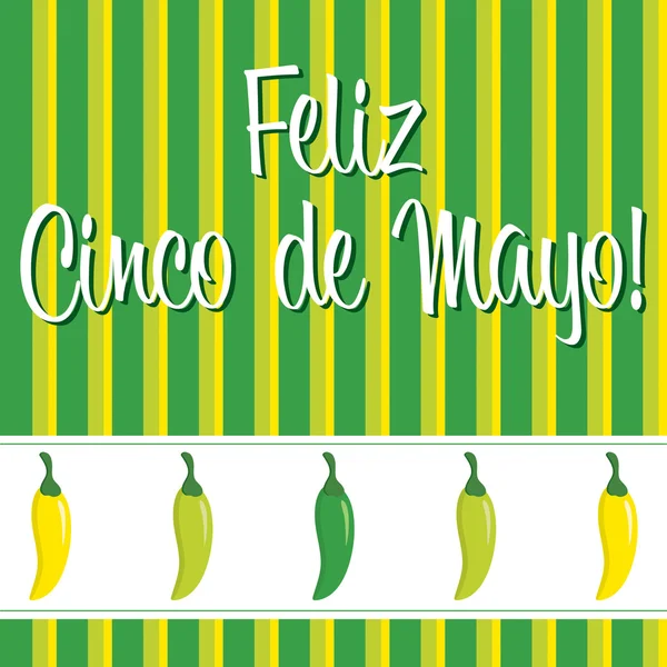 Cinco de Mayo chili pepper greeting cards in vector format. — Stock Vector