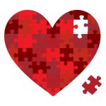 Download Jigsaw puzzle heart, vector — Stock Vector ...