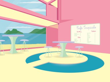 A tropical cocktail cafe in vector format. clipart