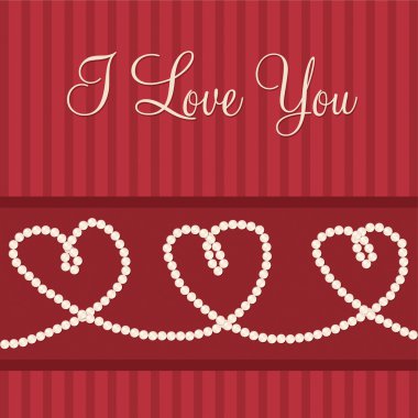 Love heart 'I love You' card in vector format. clipart