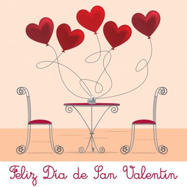 Cafe Valentine's Day Card clipart