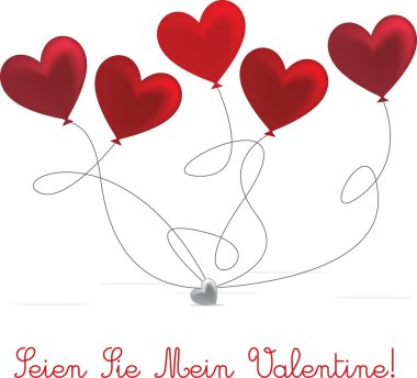 German Valentine's Day card design clipart