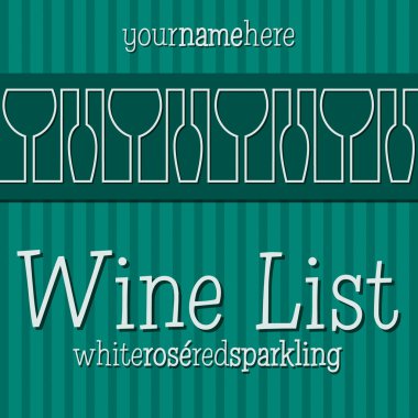 Retro inspired wine list with a modern touch in vector format. clipart