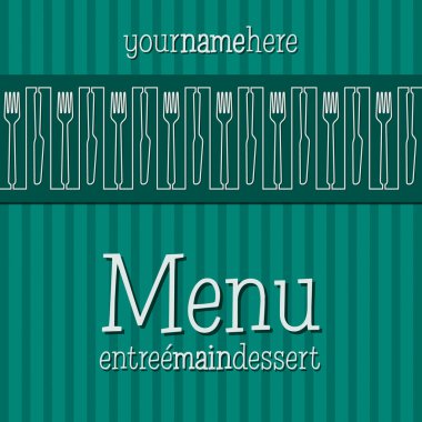 Retro inspired menu with a modern touch in vector format. clipart