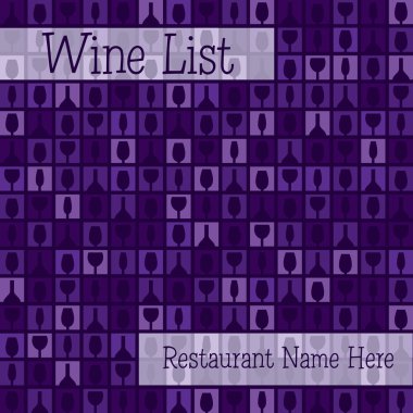 Retro inspired wine list with a modern touch in vector format. clipart