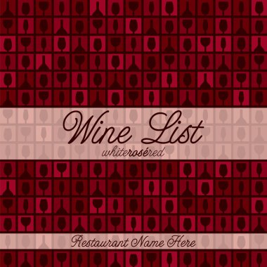 Retro inspired wine list with a modern touch in vector format. clipart