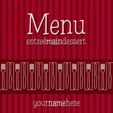 Retro inspired menu with a modern touch in vector format. clipart