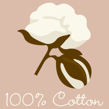 Cotton sign in vector format.