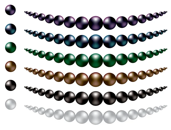 Black South Sea Pearls — Stock Vector