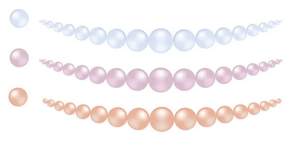 Natural Coloured Pearls — Stock Vector