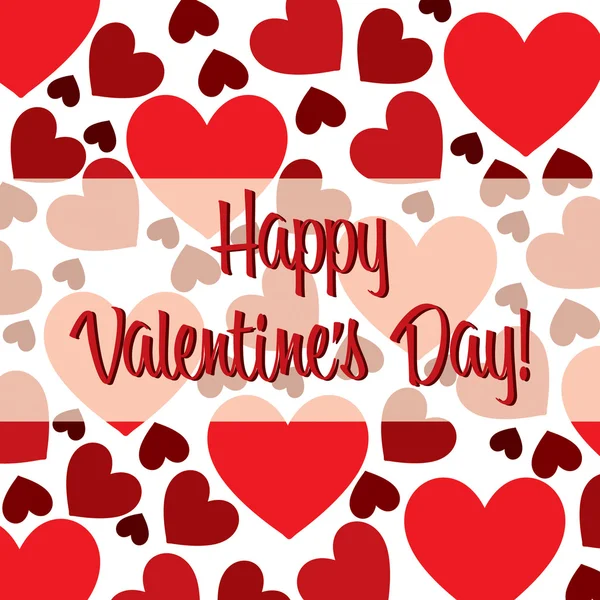 Feliz Dia dos Namorados. cartão de dispersão coração vermelho em formato de vetor . — Vetor de Stock