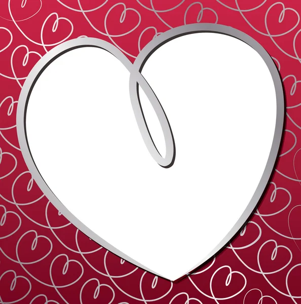 Carta cardiaca disegnata a mano lucente in formato vettoriale . — Vettoriale Stock