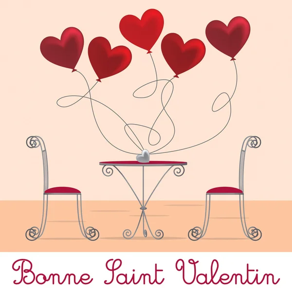 Cafe San Valentino Card — Vettoriale Stock