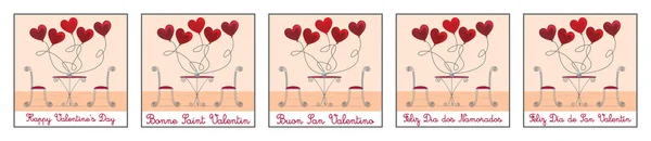Cafe Sevgililer günü kartı — Stok Vektör
