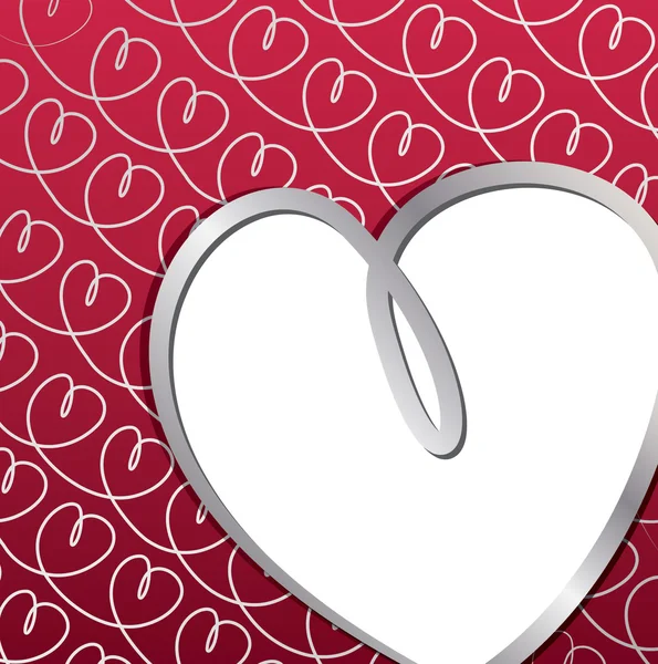 Carta cardiaca disegnata a mano lucente in formato vettoriale . — Vettoriale Stock