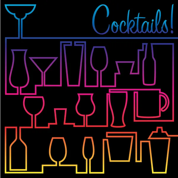 Cocktails! — Stockvector