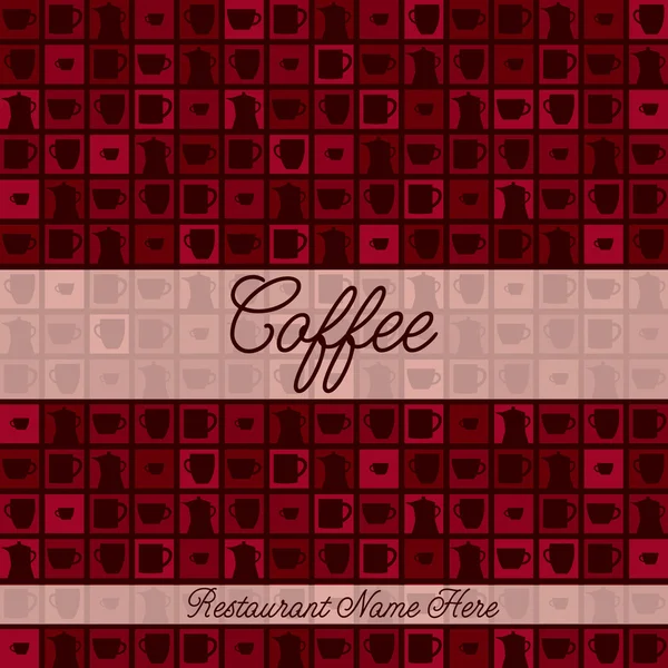 Kaffee modernes Mosaik-Menü mit Retro-Touch im Vektorformat. — Stockvektor