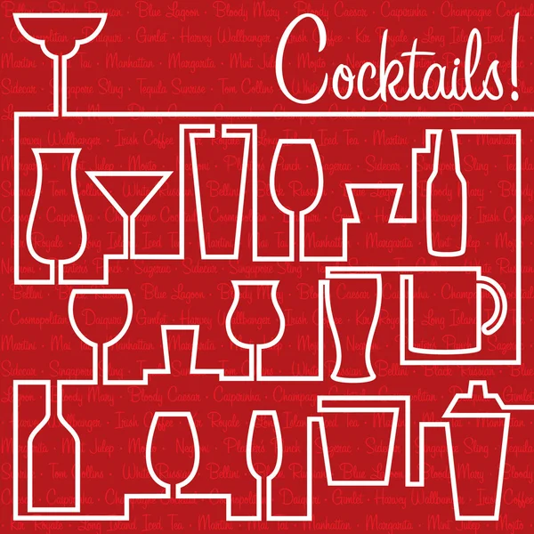 Carte Bright Cocktail au format vectoriel . — Image vectorielle