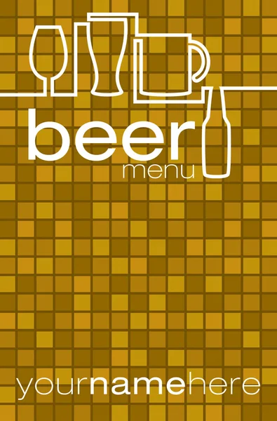 Beer menu in vector format. — Stock Vector
