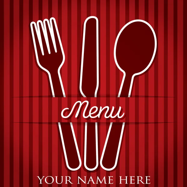 stock vector Cutlery theme paper cut out menu in vector format.