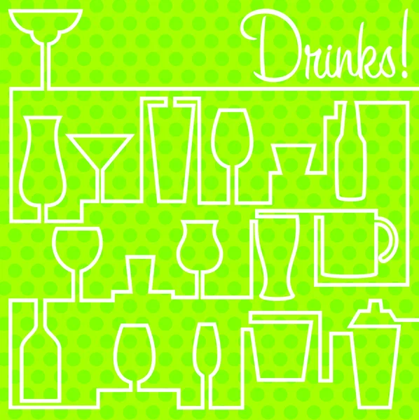 Bright Drinks Tarjeta en formato vectorial . — Archivo Imágenes Vectoriales