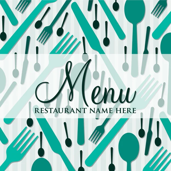 Cutlery theme bright menu in vector format. — Stock Vector