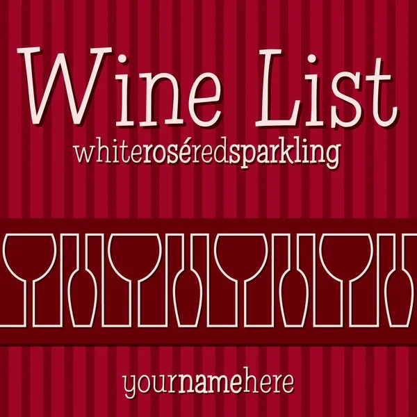 Lista de vinhos inspirada retro com um toque moderno em formato vetorial . — Vetor de Stock