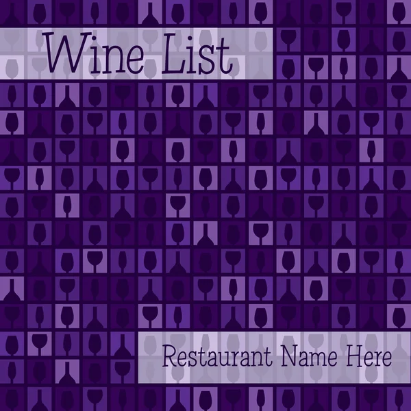Lista de vinhos inspirada retro com um toque moderno em formato vetorial . — Vetor de Stock