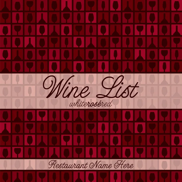 Retro inspired wine list with a modern touch in vector format. — Stock Vector