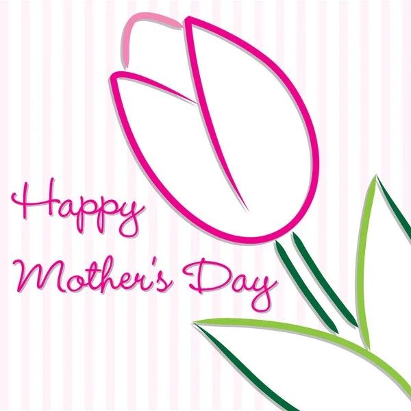 Glad mors dag tulip-kort i vektorformat. — Stock vektor