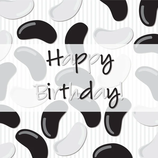 Jelly bean Happy Birthday card in vector format. — Stock Vector