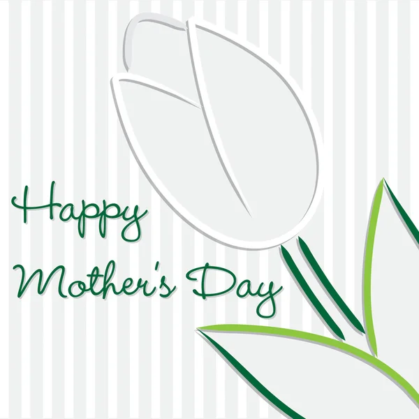 Buona Festa della Mamma carta tulipano in formato vettoriale . — Vettoriale Stock