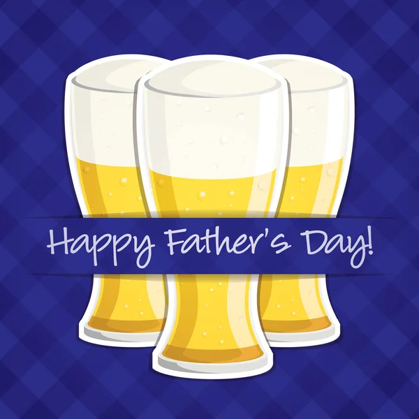 "「父の日おめでとう」ベクトル形式のビールカード. — ストックベクタ