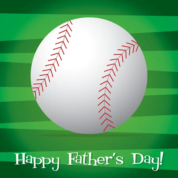 Blahopřání ke dni světlé baseballové šťastný otec ve vektorovém formátu. — Stockový vektor