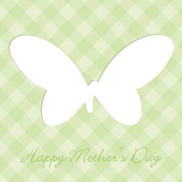 Carte à pois papillon de la fête des mères verte découpée en format vectoriel . — Image vectorielle