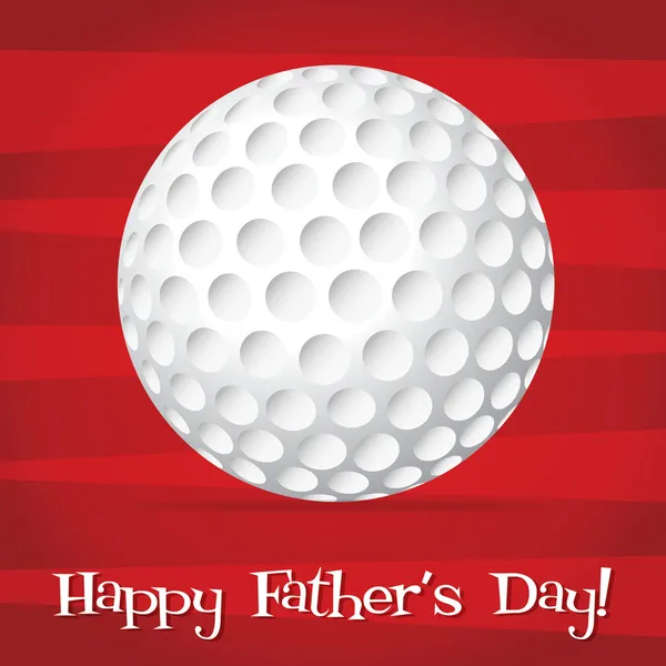 Bola de golfe brilhante Happy Father 's Day card em formato vetorial . —  Vetores de Stock
