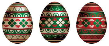 Russian style Easter eggs in vector format. clipart