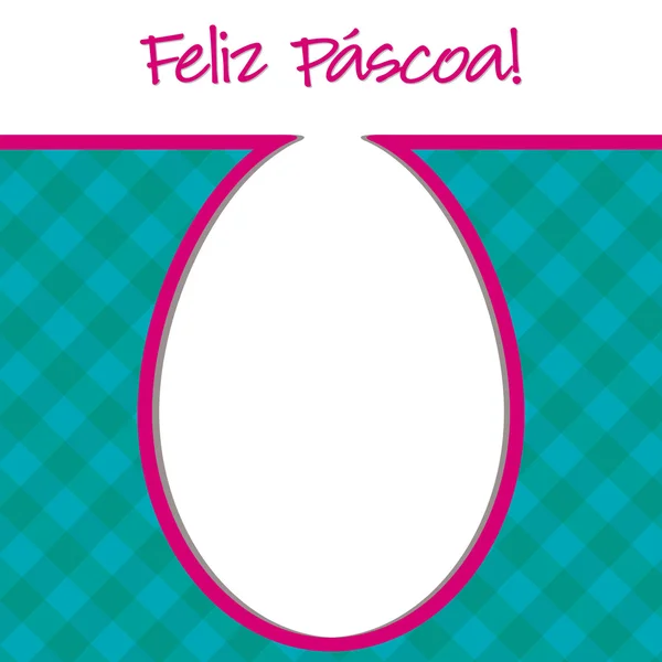 Portugisiska "Glad påsk" ljusa ägg kort i vektorformat. — Stock vektor