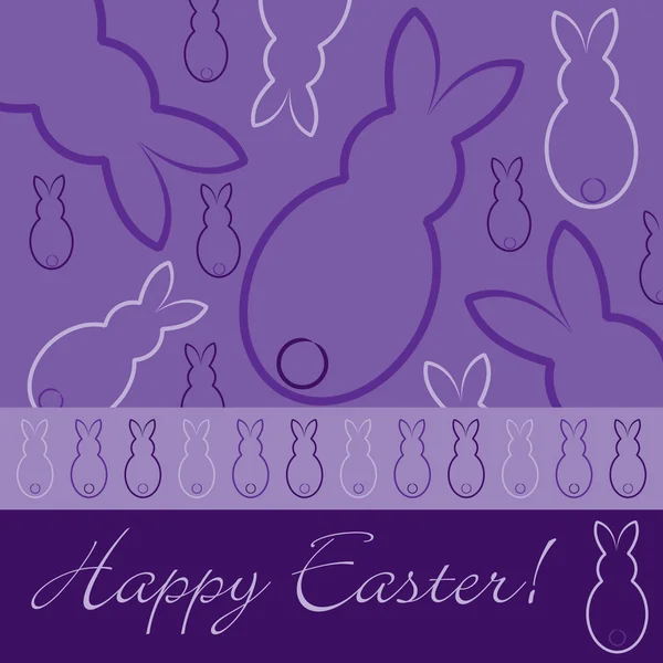 "复活节快乐"手绘兔子卡在矢量格式. — 图库矢量图片