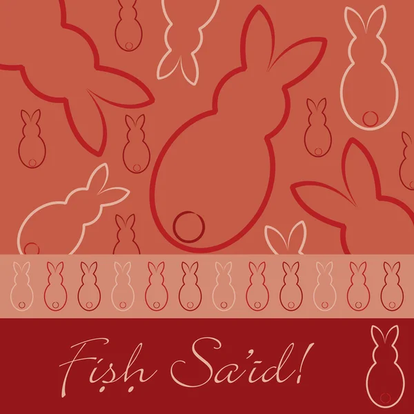 Arabă "Happy Easter" carte de iepure trasă manual în format vectorial . — Vector de stoc