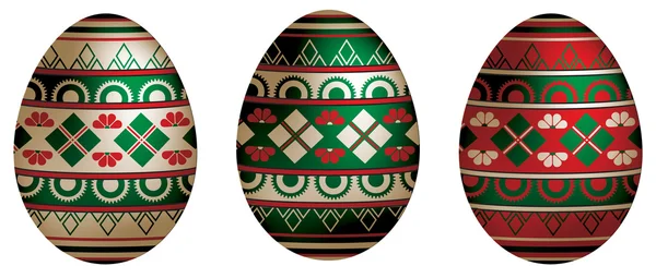 Rus tarzı Paskalya yumurtaları Vektör formatında. — Stok Vektör