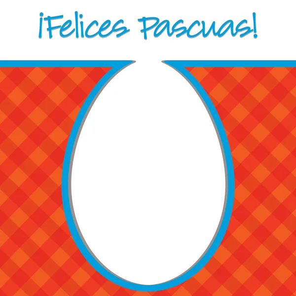 Spanska "Glad påsk" ljusa ägg kort i vektorformat. — Stock vektor