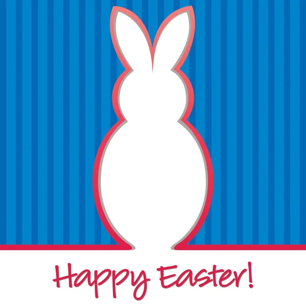 "Happy Easter "bright bunny cut out card in vector format . - Stok Vektor