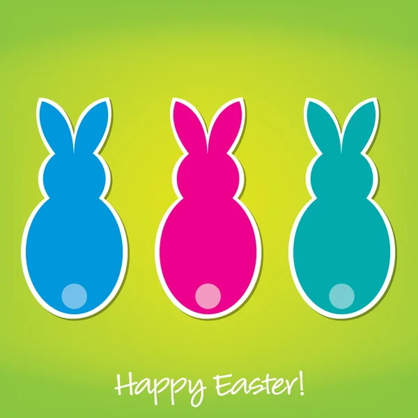 Easter bunny kort i vektorformat. — Stock vektor