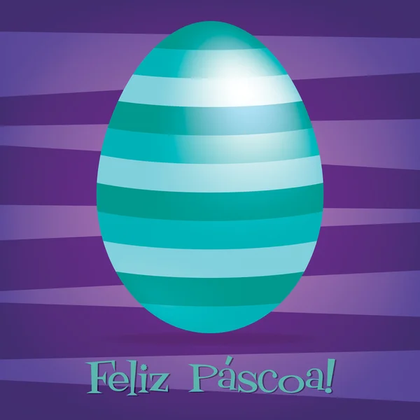Brillante portugués feliz tarjeta de Pascua en formato vectorial . — Vector de stock