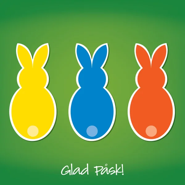 瑞典复活节兔子卡矢量格式. — 图库矢量图片
