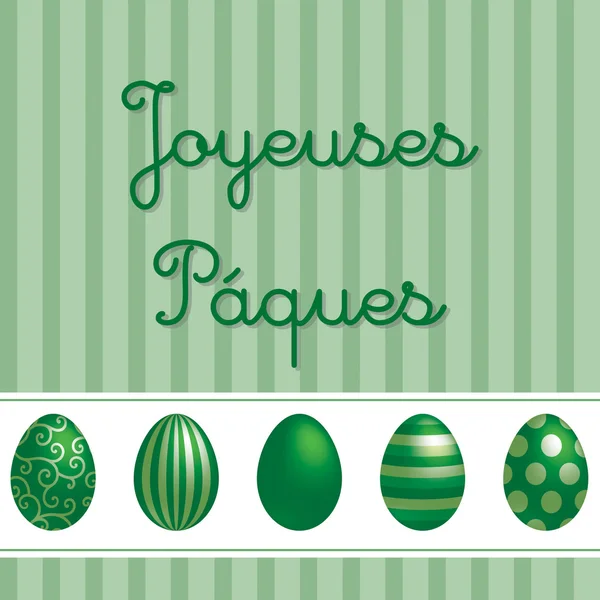 Diseño de tarjeta de Pascua vector francés . — Archivo Imágenes Vectoriales