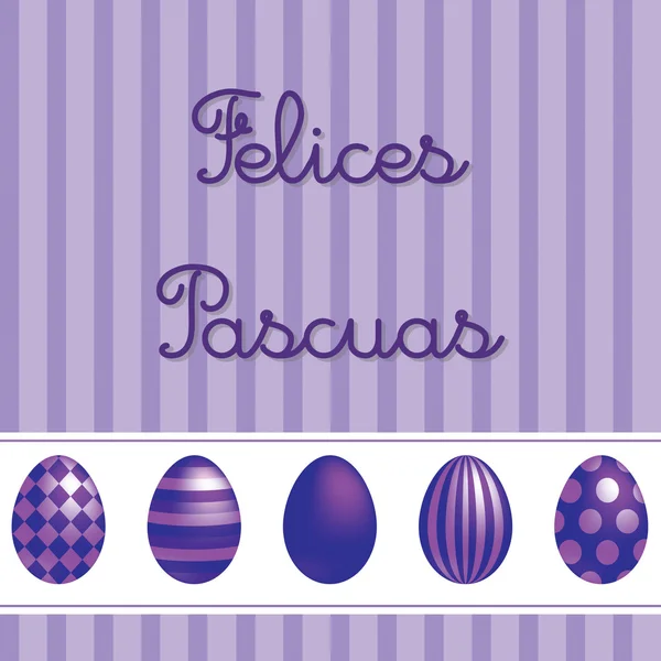 Diseño de tarjeta de Pascua vector español . — Vector de stock