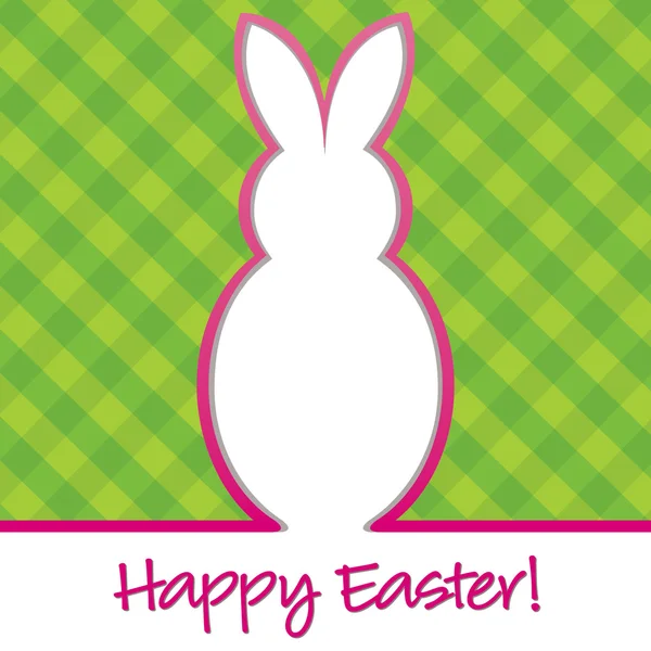 "Feliz Pascua "conejito brillante recortado tarjeta en formato vectorial . — Vector de stock
